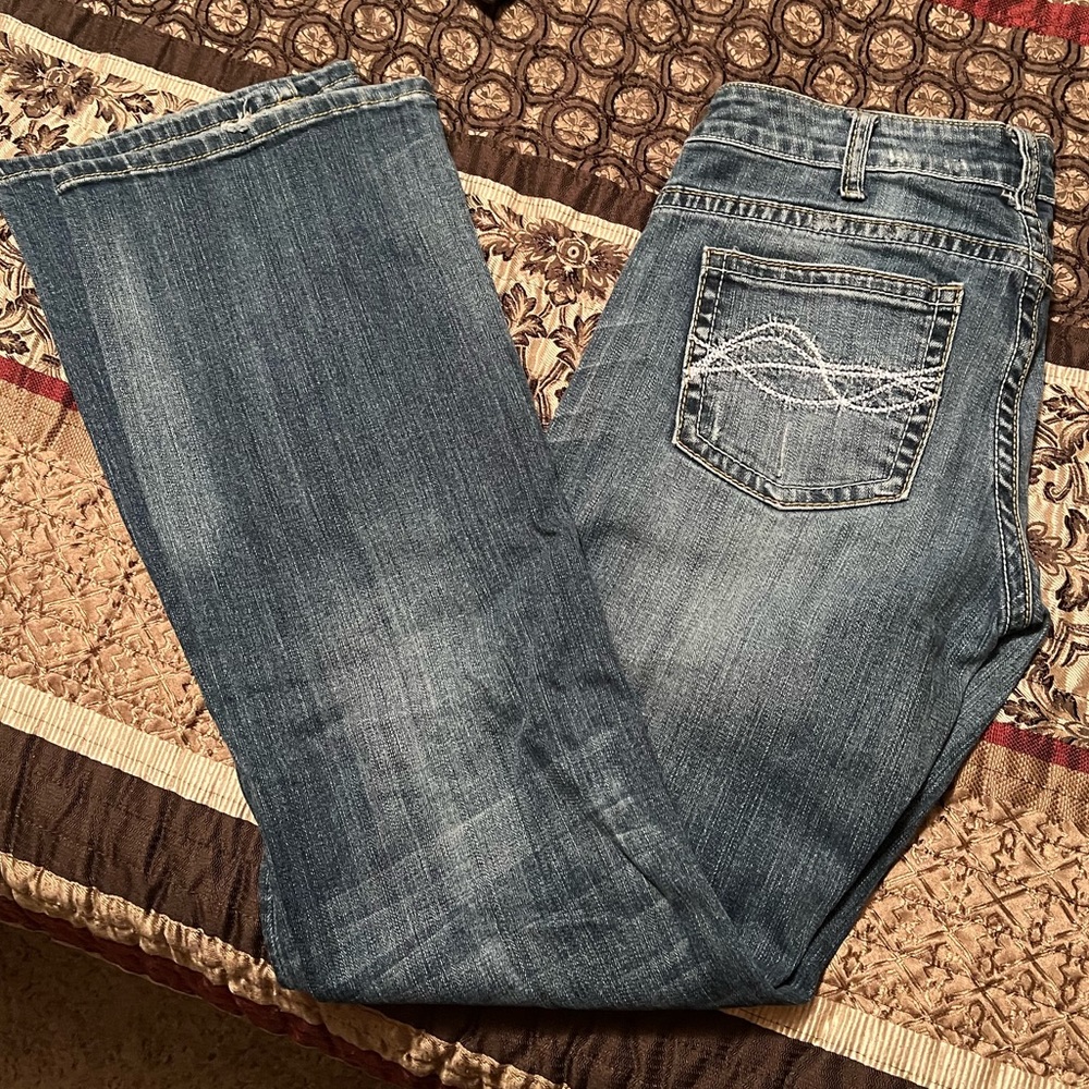 28x33 cowgirl Tuff don’t fence me in jeans